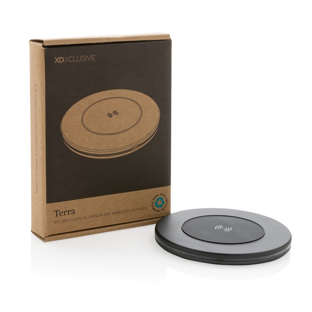 Terra 10W Wireless Charger aus RCS recyceltem Aluminium